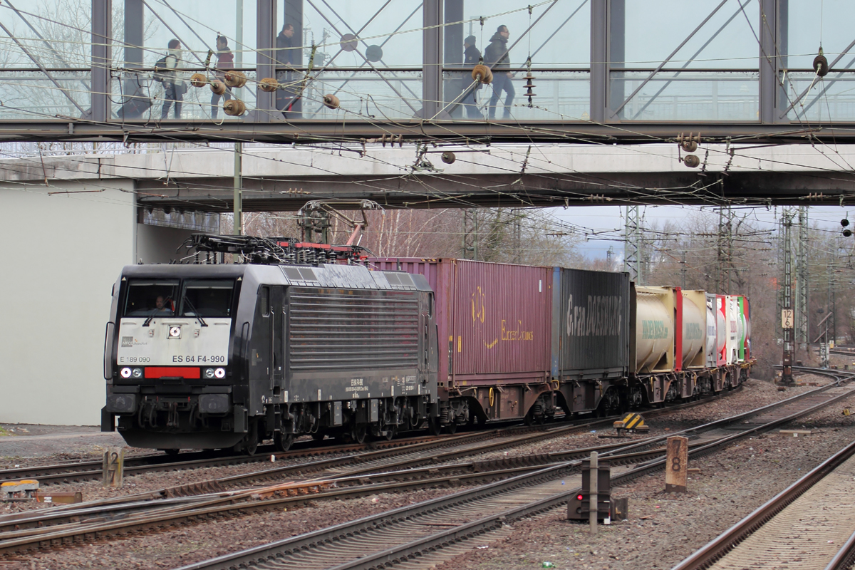 MRCE ES 64 F4-990 in Mainz-Bischofsheim 13.3.2018