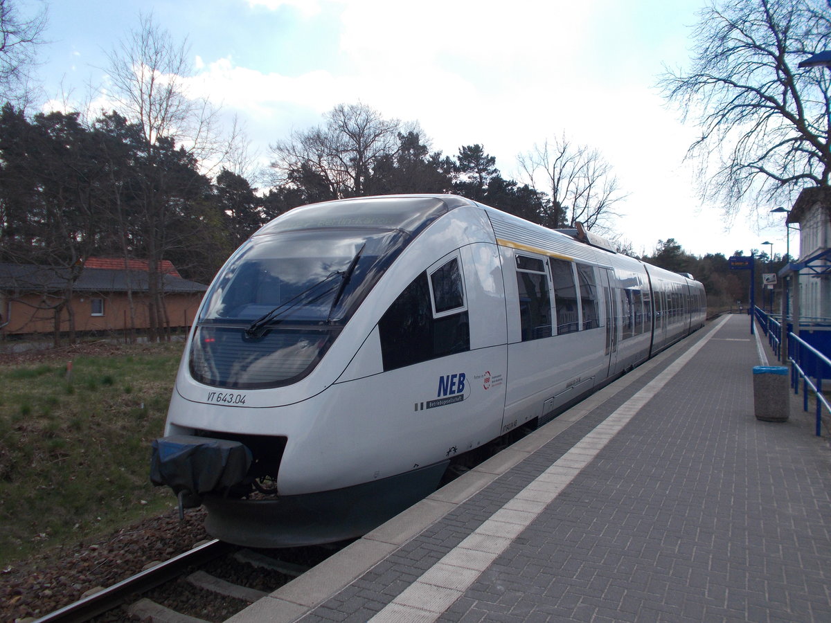 NEB VT643.04,am 08.April 2016,in Wandlitz.