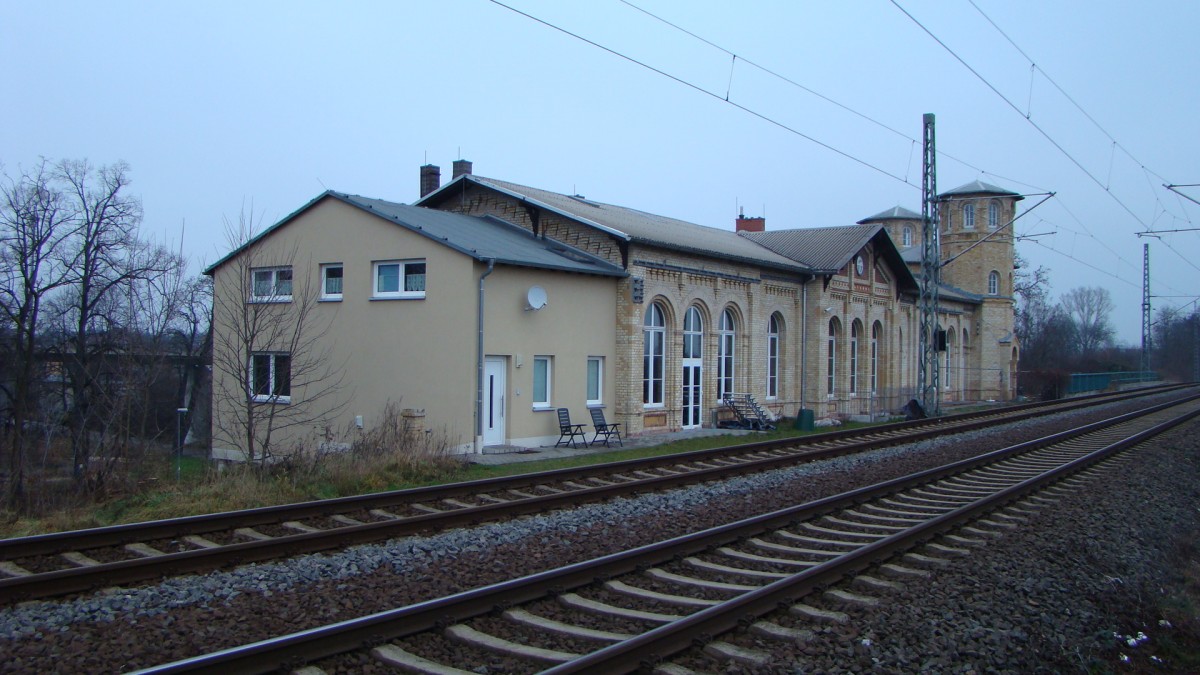 Oberer Bahnhof in Delitzsch, 26.12.2013