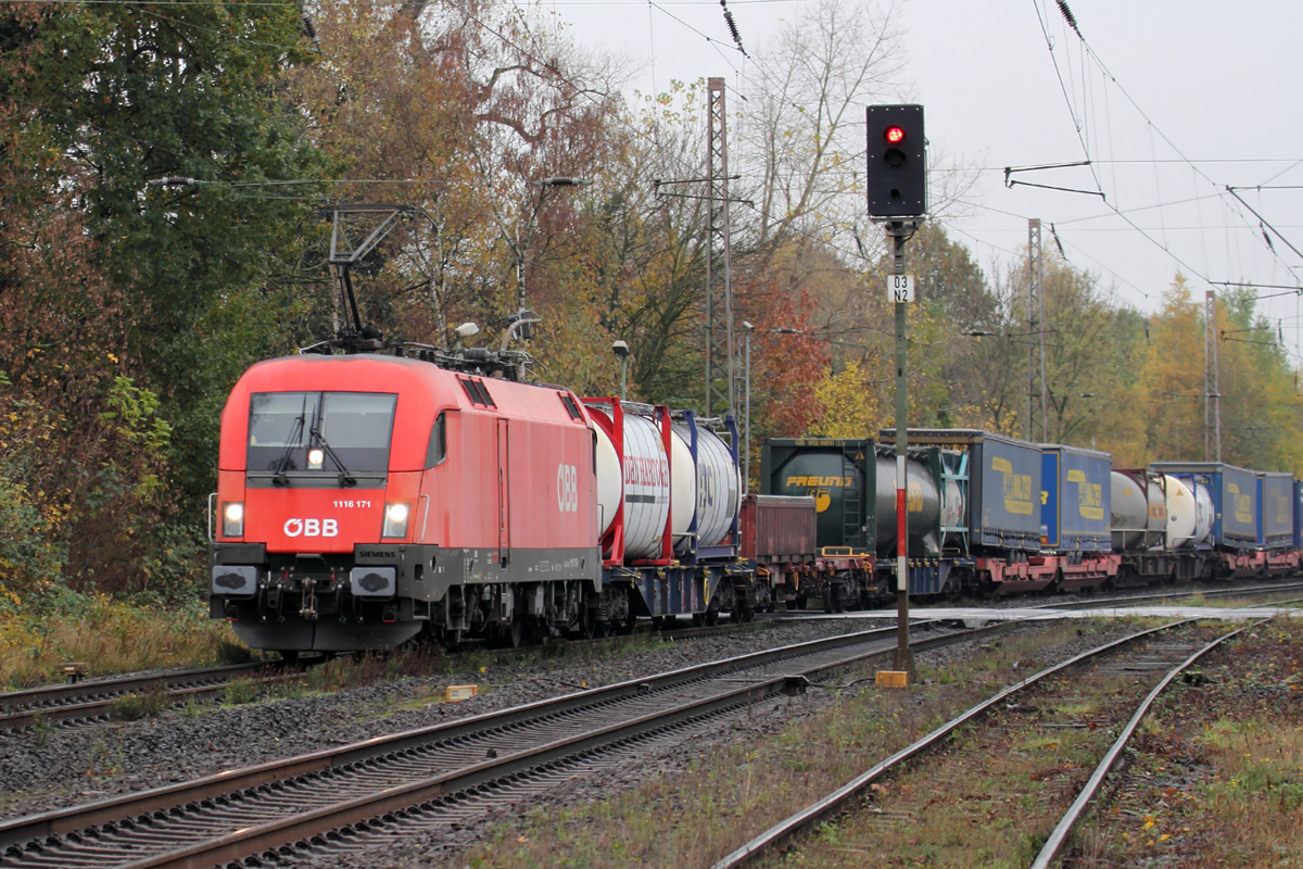 ÖBB 1116 171 in Ratingen-Lintorf 9.11.2016