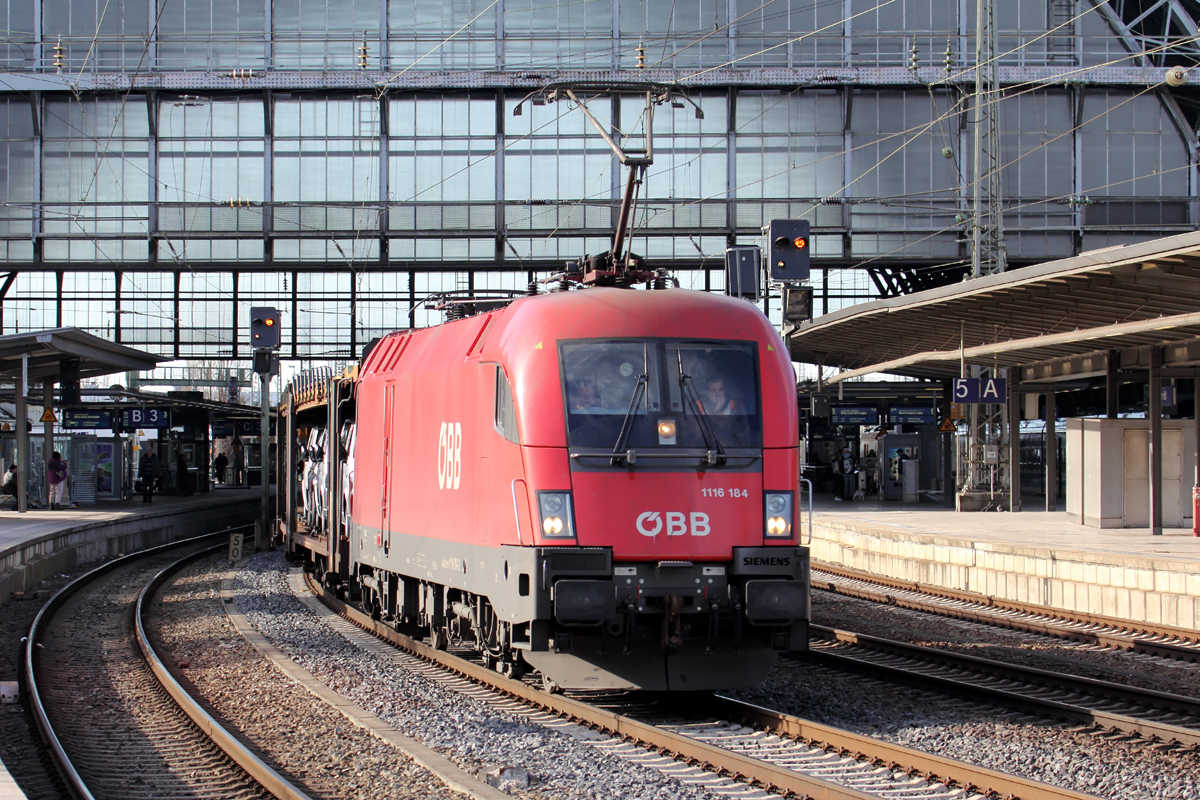 ÖBB 1116 184 durchfährt Bremen Hbf. 22.3.2017