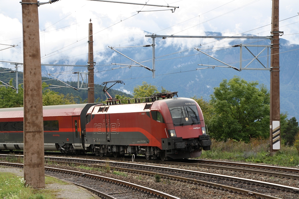 ÖBB 1116 239-5 am 17.September 2016 in Eichberg.