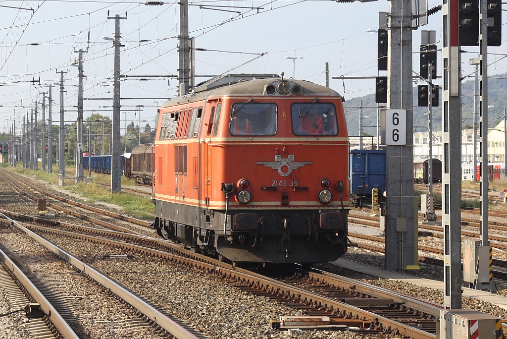 ÖBB 2143.35 am 23.September 2016 in Jedlersdorf.