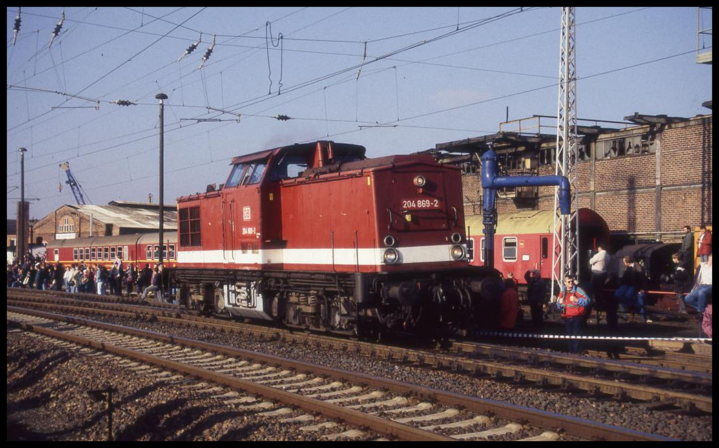 Parade am 26.10.1996 im BW Arnstadt:Diesellok 204869