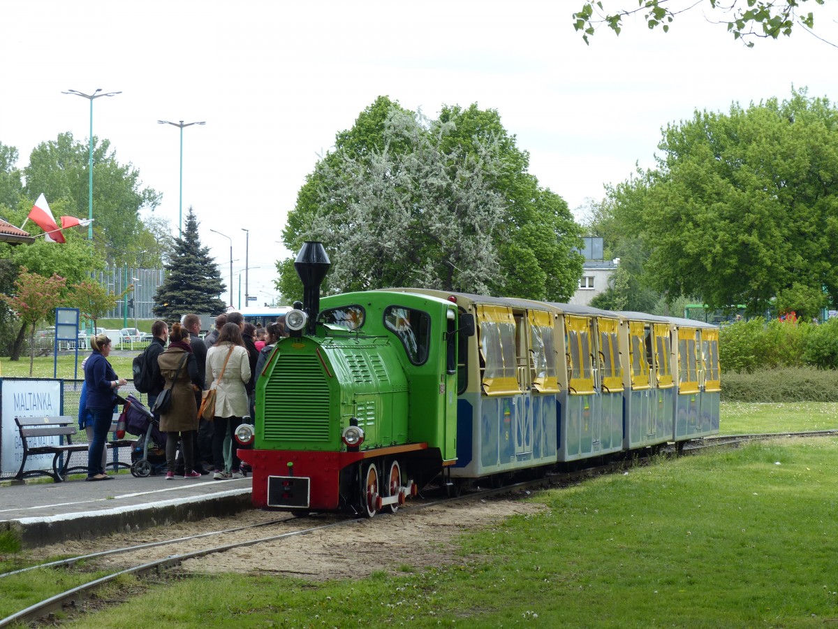 Parkeisenbahn Poznan: Starker Andrang am Sonntag, den 4.5.2014
