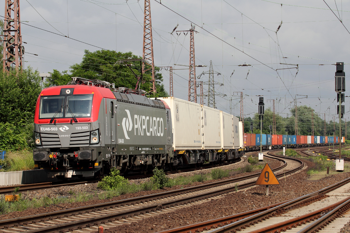 PKP 193-503 durchfährt Recklinghausen-Ost 9.6.2016