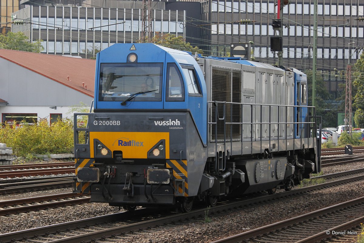 Railflex 273 101 (Vossloh G 2000BB) in Düsseldorf Rath, am 17.09.2016.