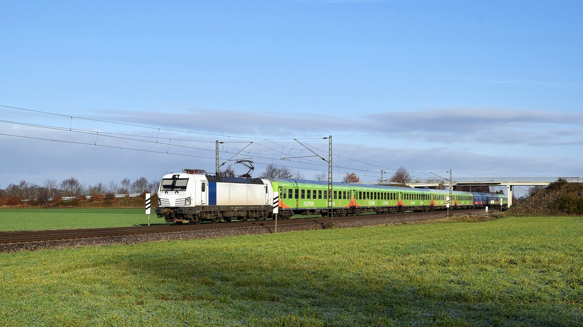 Railpool 193 813, an BTE vermietet, mit FLX 1803 HH-Altona - Köln Hbf (Marl, NI, 18.01.19)