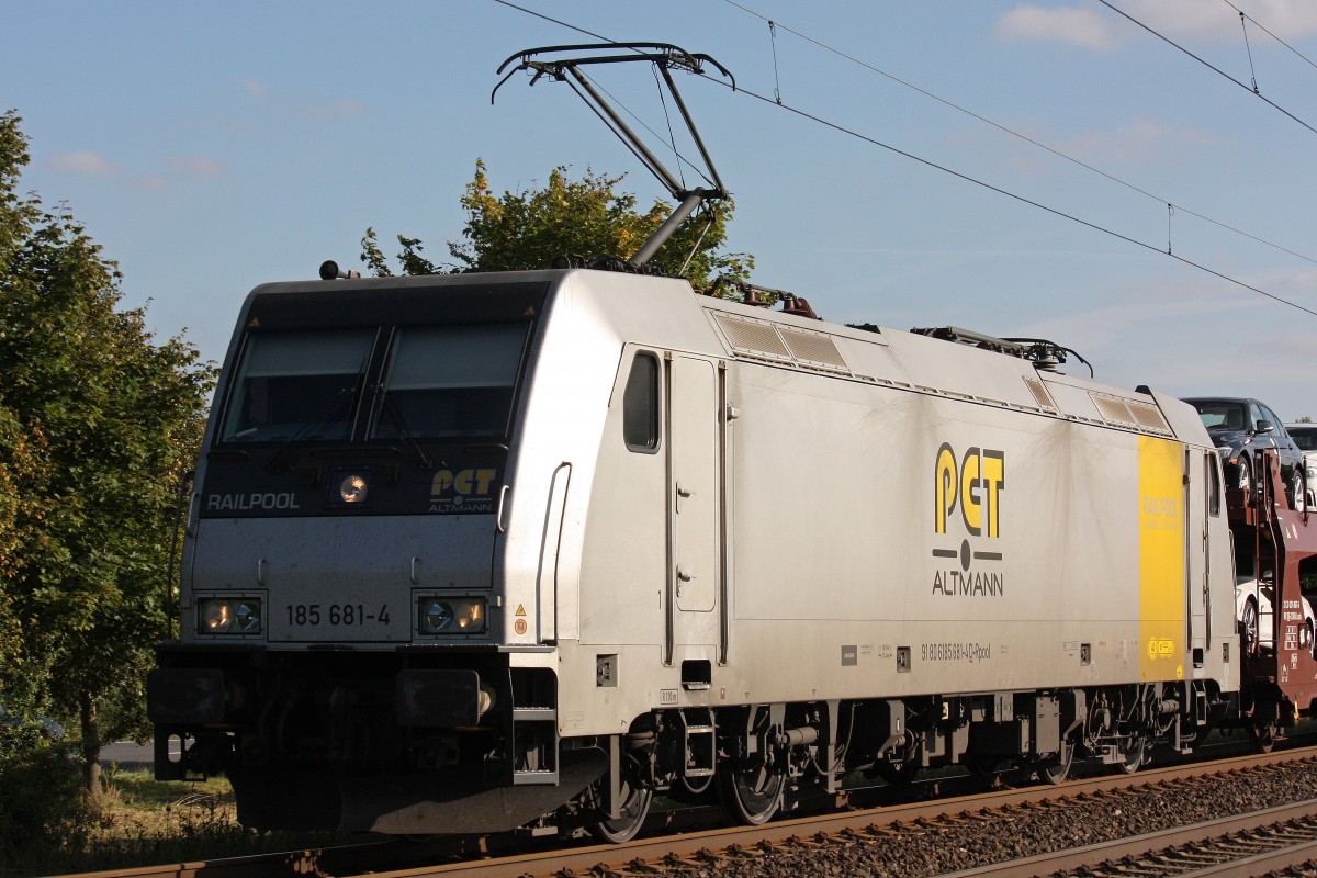 Railpool/PCT 185 681 am 27.9.13 in Thüngersheim.