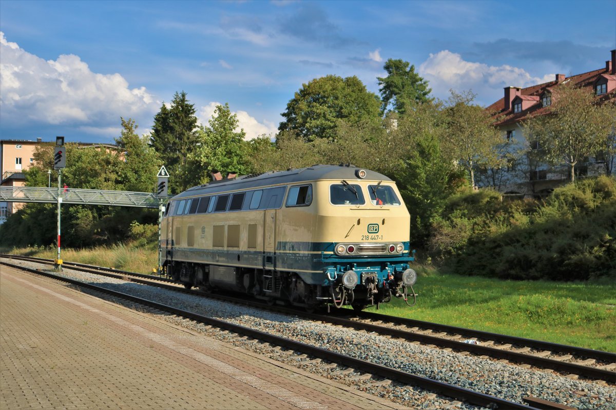 Railsystems RP 218 447-1 beim Rangieren am 29.08.18 in Immenstadt Allgäu 