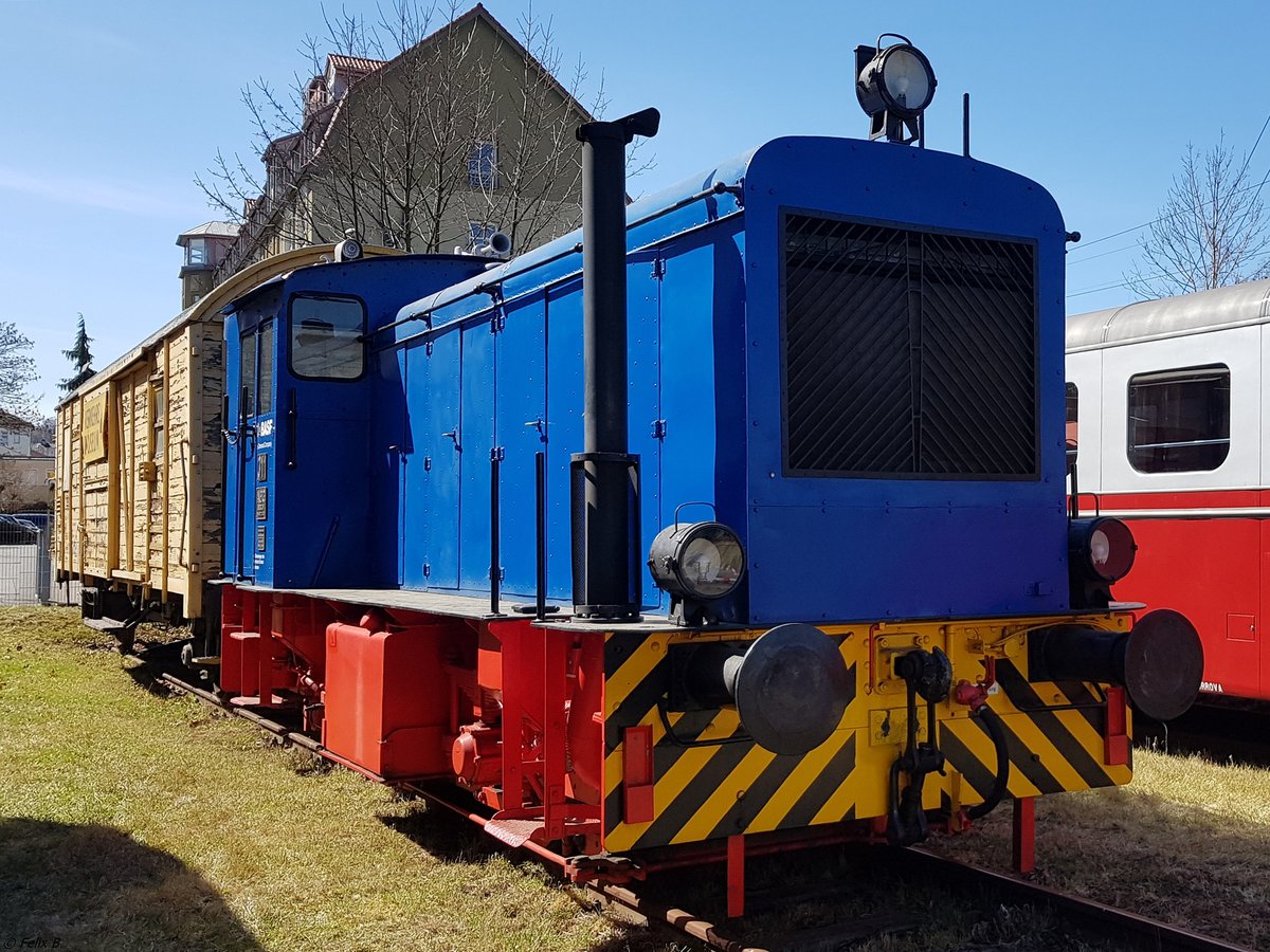 Rangierlokomotive AEG 4972 (BASF 311) in Dresden-Altstadt am 06.04.2018