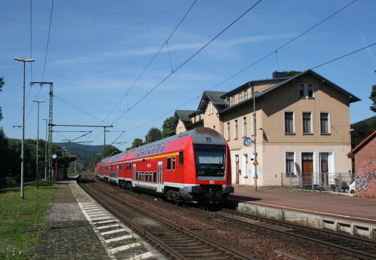 RB 16225 (Groheringen–Saalfeld) am 16.08.2013 in Rudolstadt (Thr)