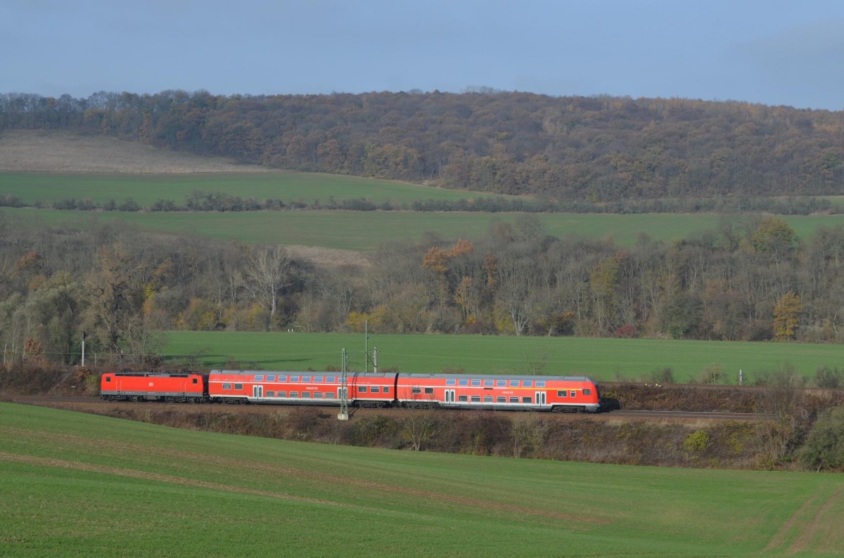RB 19 Saalfeld - Naumburg, zwischen Camburg und Bad Kösen  16.11.2013