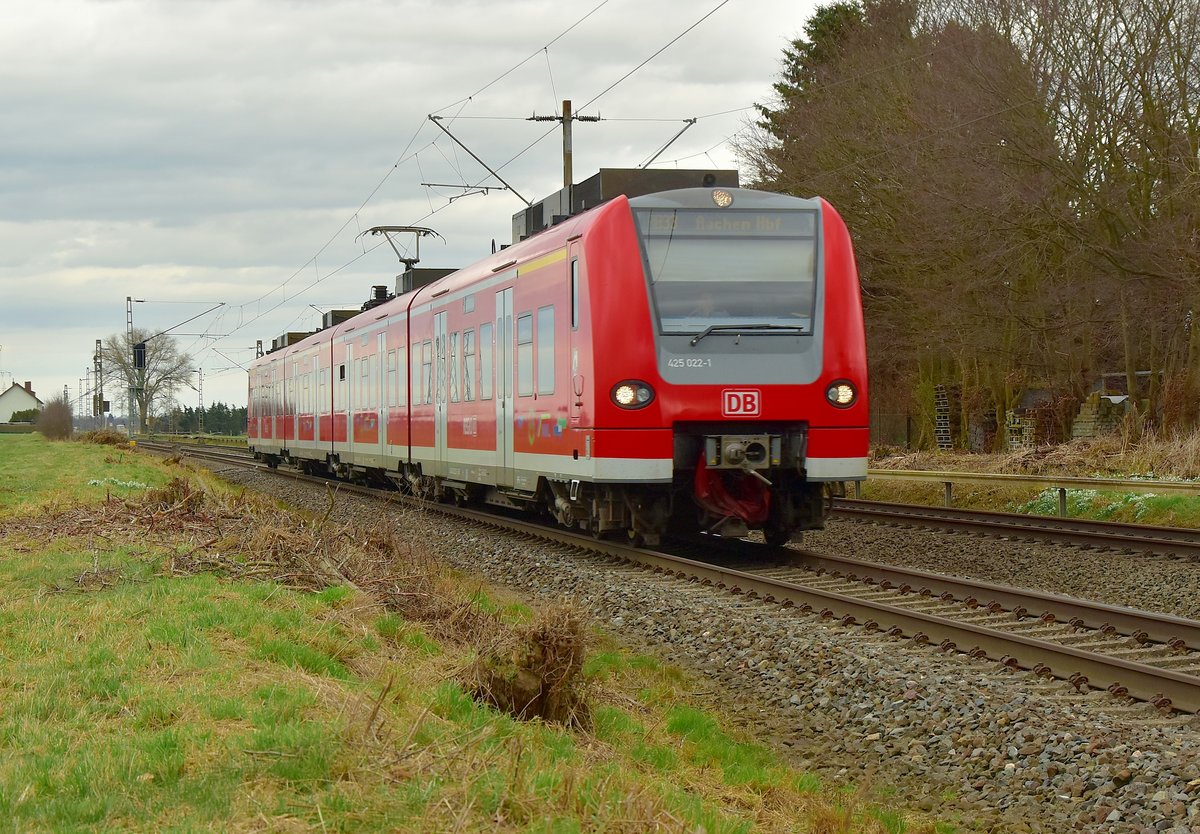 RB33 nach Aachen Hbf bei Herrath.27.2.2017