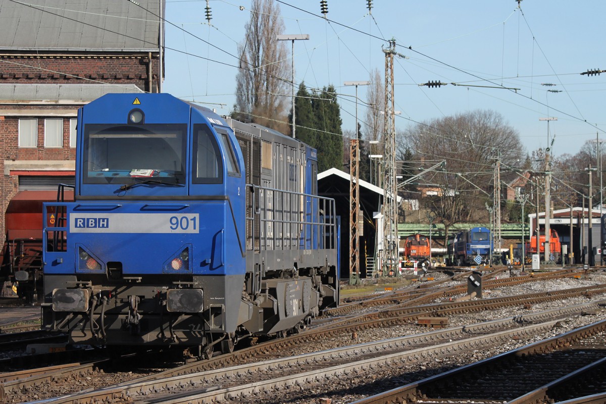 RBH 901 fuhr am 4.3.14 zur Abstellung in Gladbeck-West.