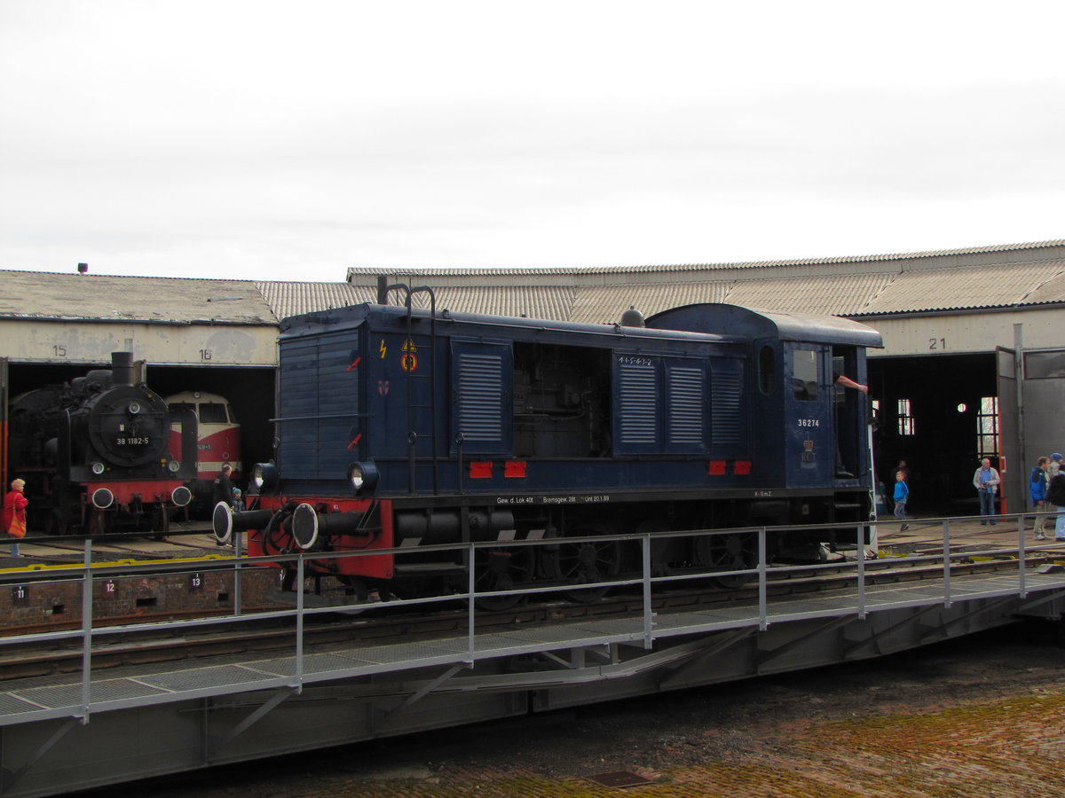 RCT 36274 der Britischen Rheinarmee am 27.03.2016 beim Osterfest im Eisenbahnmuseum Arnstadt.
