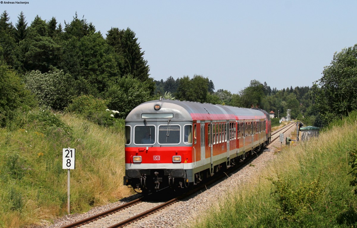 RE 22311 (Rottweil-Neustadt(Schwarzw)) mit Schublok 218 434-9 bei Zollhaus 11.7.15