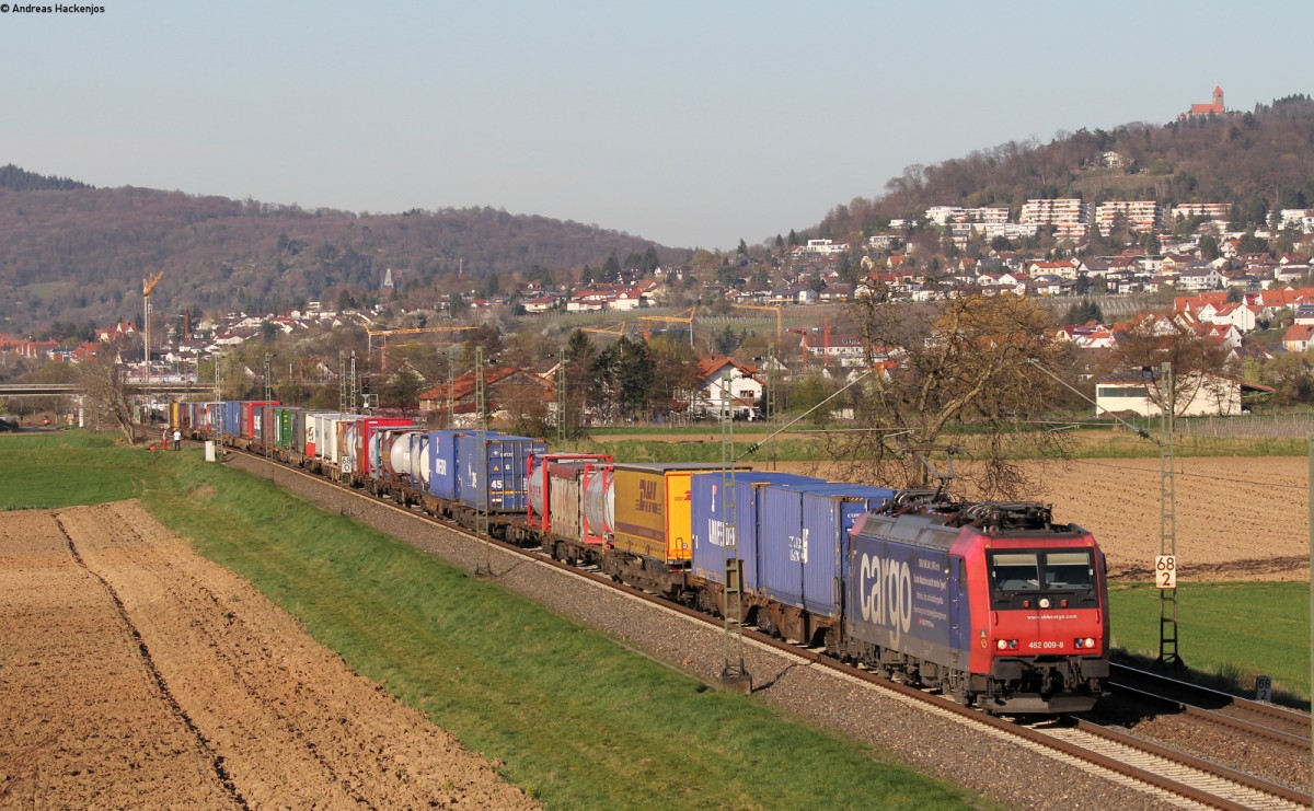 Re 482 009-8 mit einem KV Zug bei Heddesheim 20.3.14