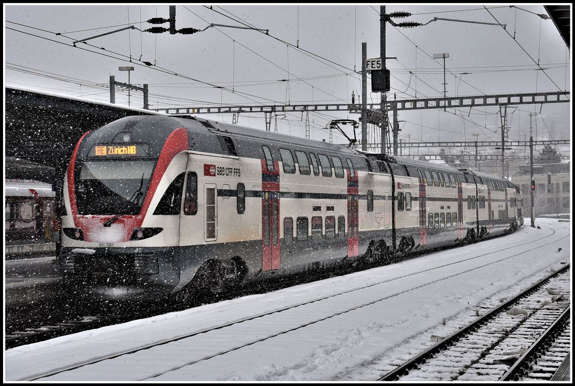 RE3472 mit 511 027 verlässt Chur Richtung Zürich HB. (09.01.2019)