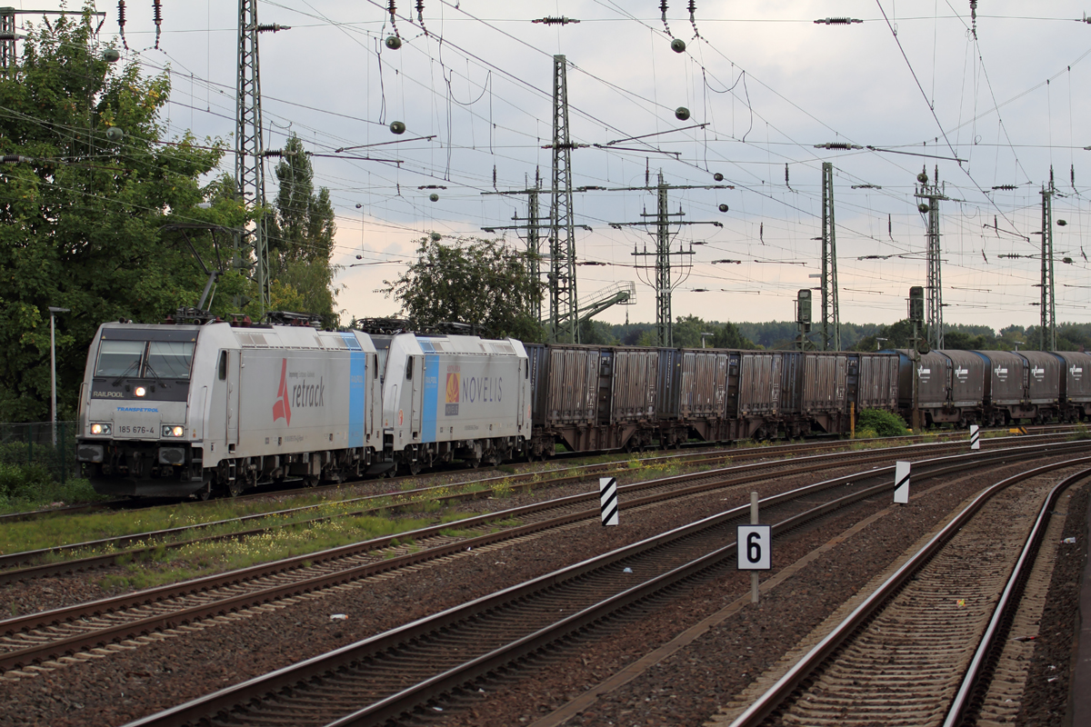 RP 185 676-4 mit RP 185 696-2 unterwegs für Transpetrol durchfahren Hamm(Westfl.) 5.9.2017