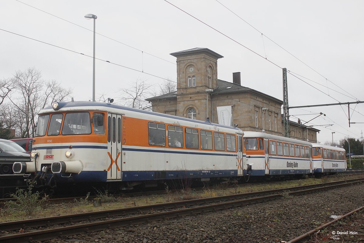 RSE MAN Schienenbus Osningbahn in Hattingen an der Ruhr, am 11.12.2016.