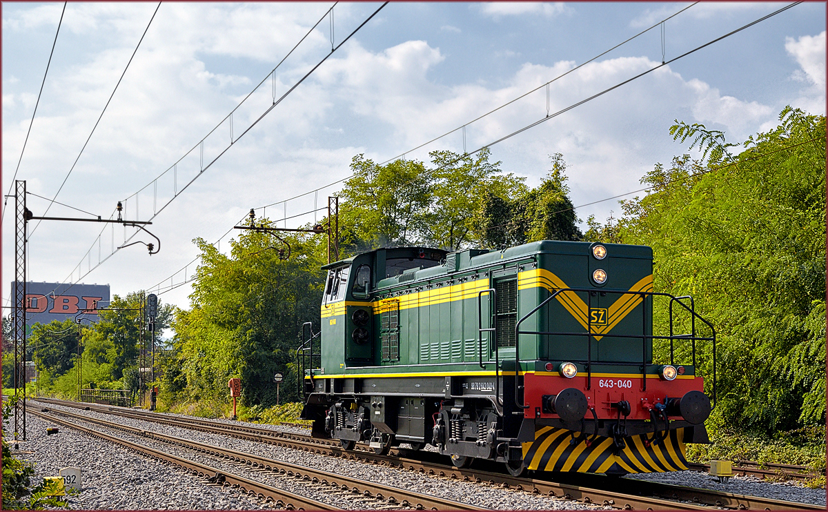 SŽ 643-040 fährt als Lokzug durch Maribor-Tabor Richtung Studenci. /27.9.2016