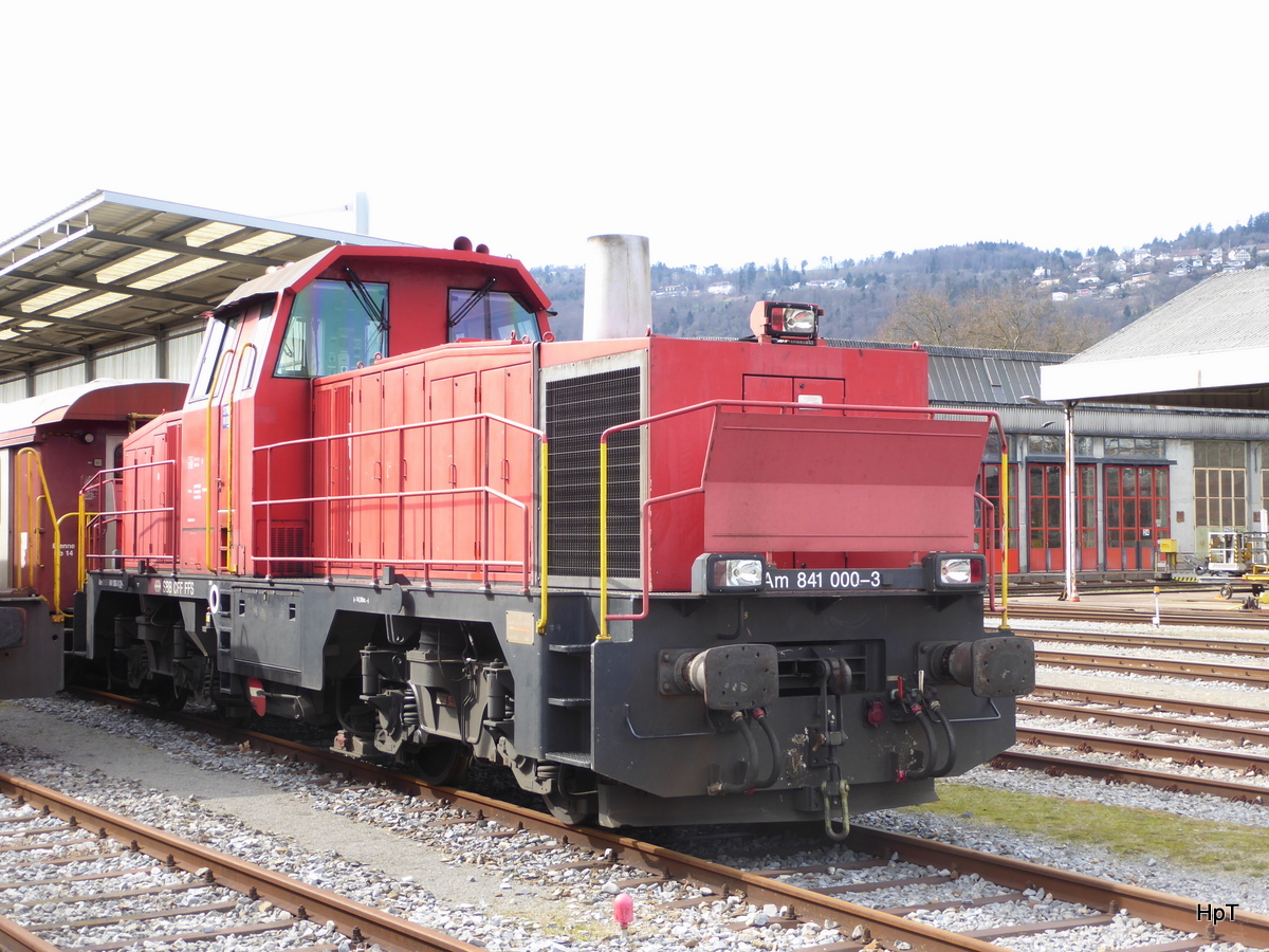 SBB - Am 841 000-3 im Güterbahnhof Biel am 11.03.2017