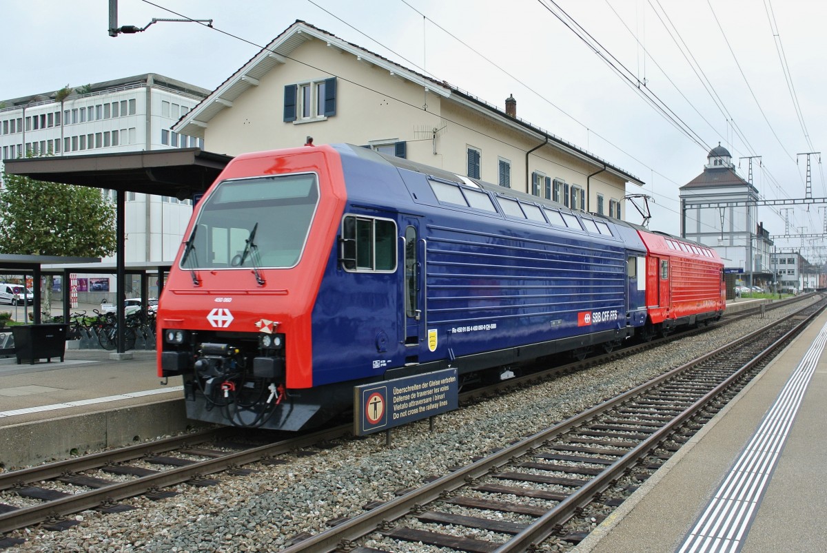 SBB Re 450 0609 und SZU Re 450 0708 auf Überführungsfahrt Yverdon