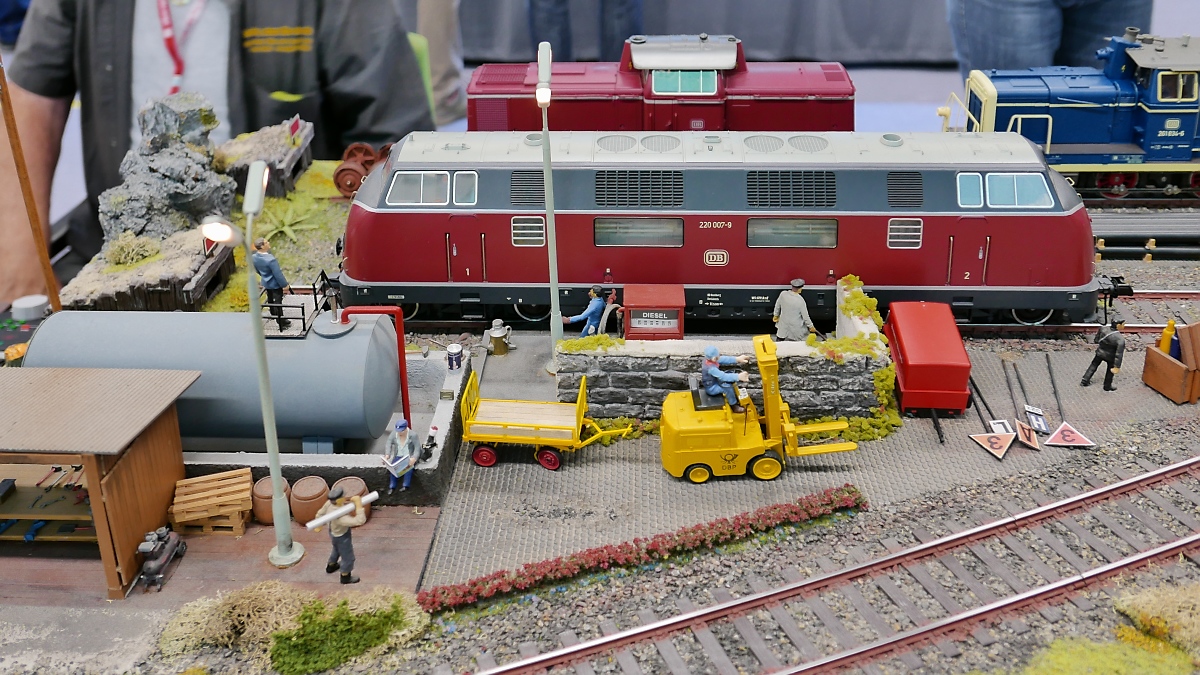 Spur-1-Anlage des MEC Wuppertal auf der  Internationalen Modellbahn- und Modellbau-Ausstellung 2018  in Straelen, 10.6.2018