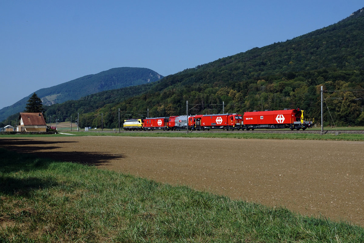 SWISS RAIL TRAFFIC AG
Rem 487 001 bei Oberbuchsiten unterwegs am 20. August 2018.
Foto: Walter Ruetsch