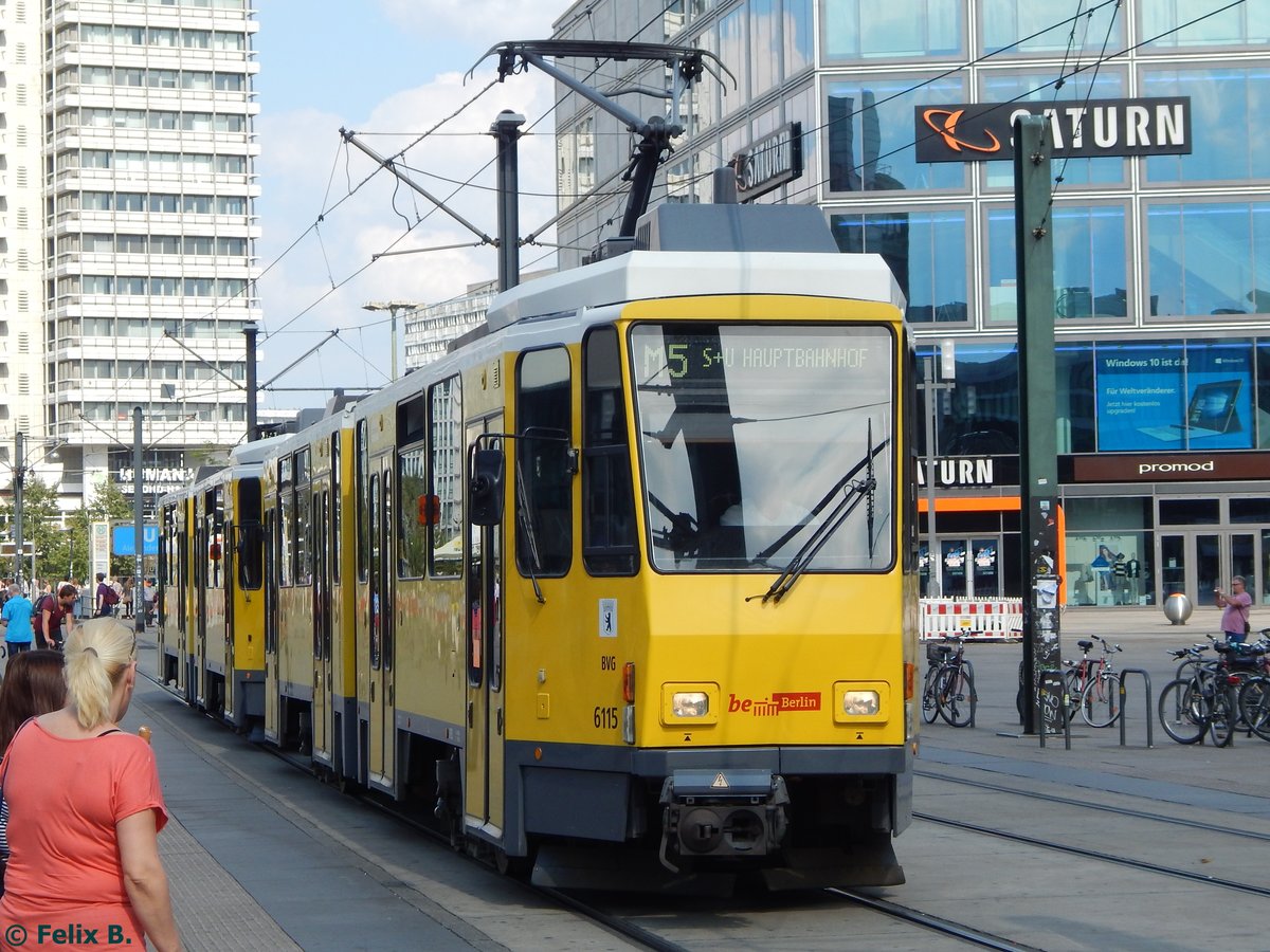 Tatra Nr. 6115 der BVG in Berlin am 23.08.2015