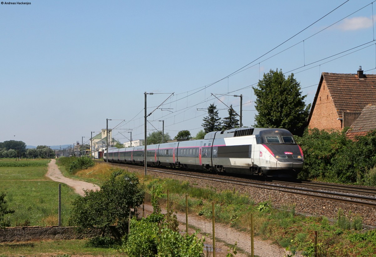 TGV 509 als TGV 2365 (Paris Est-Colmar) bei Schwindratzheim 5.8.15