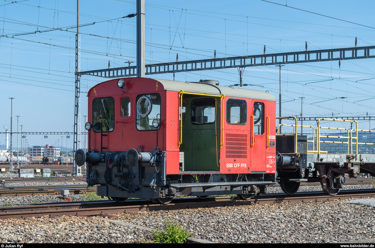 Tm II 635 steht am 24. April 2017 im RBL abgestellt.