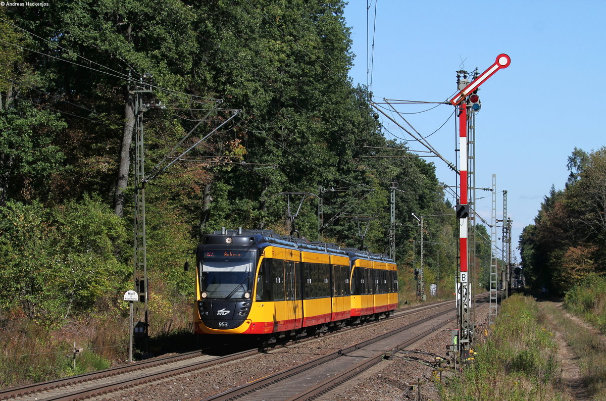 Tw 953 und Tw 9** als S7 nach Achern bei Forchheim 25.9.18