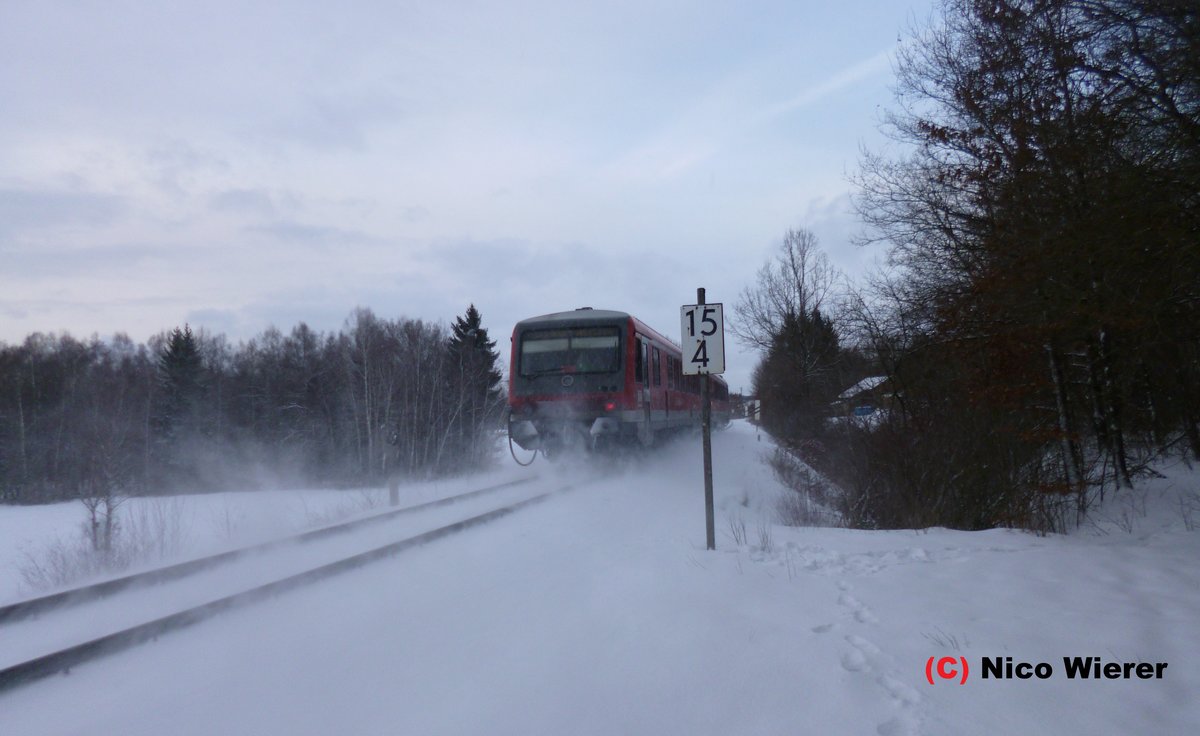 Und hier noch der 628/629 als RB nach Aulendorf ebenfalls am 14.01.16 kurz vor Wangen(Allg)
