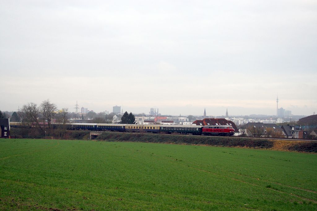 V 160 002 mit DPE 349 (Münster (Westf) –Coesfeld – Dortmund Hbf – Fröndenberg –Brilon Wald –Willingen) bei Dortmund-Hörde, 03.03.2018