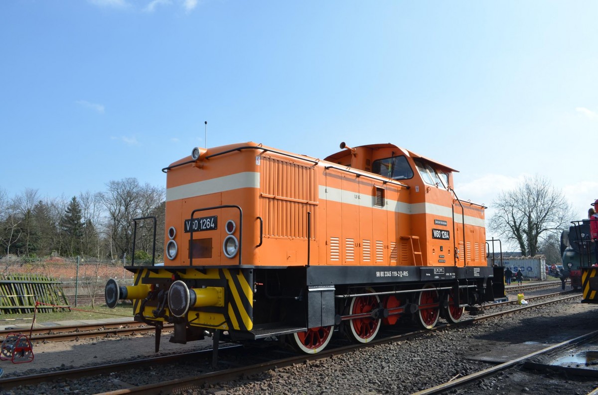 V60 1264/345 119-2 der Ris bei den 15. Eisenbahntage in Leipzig Plagwitz 28.03.2015