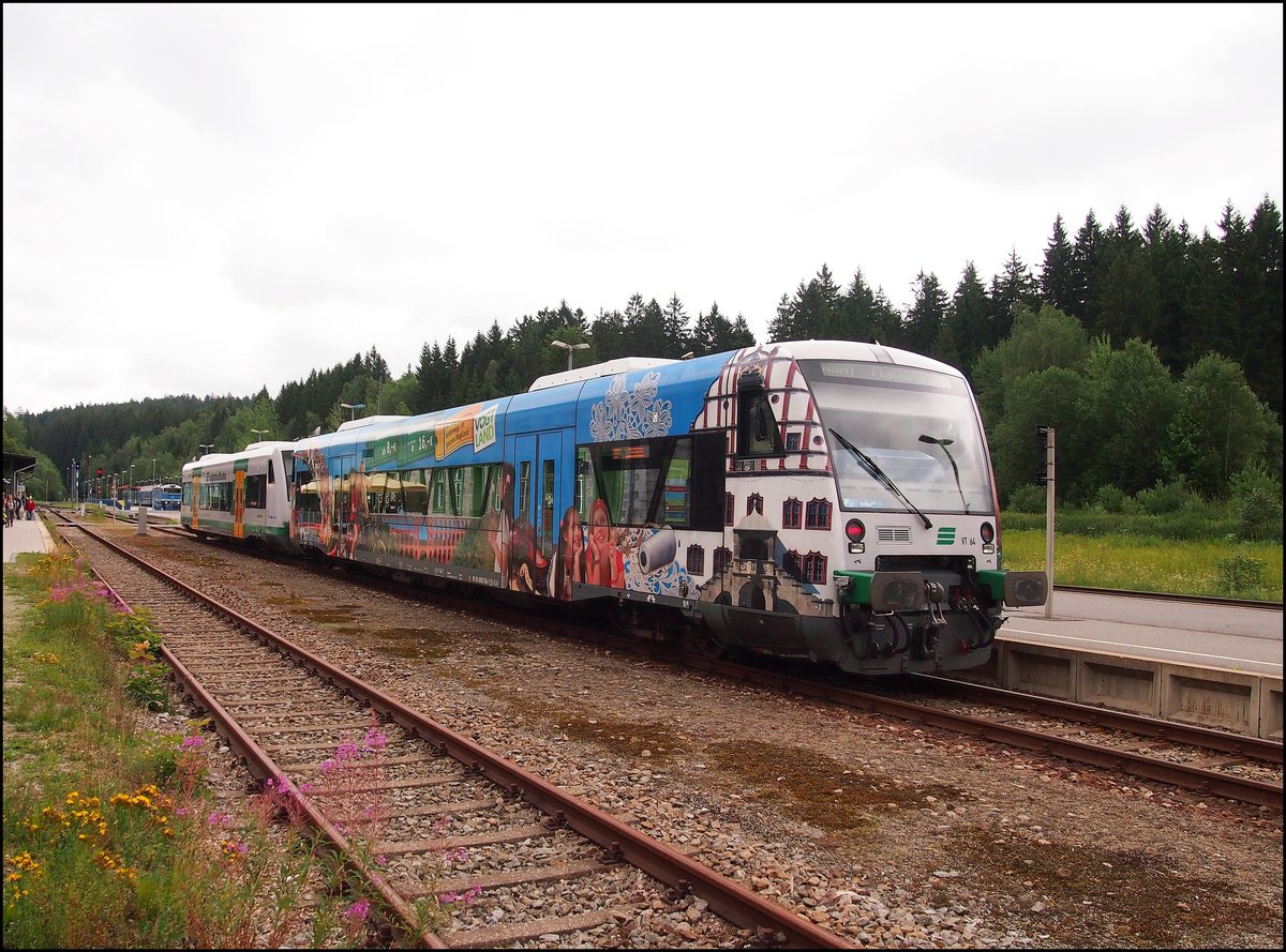 Vogtlandbahn VT64 Bayerisch Eisenstein am 24.7. 2017.