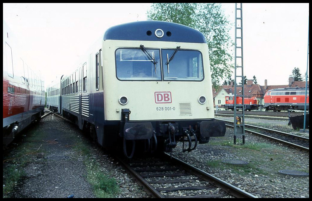 Vorserien VT 628001 am 9.5.2002 im BW Kempten im Allgäu.