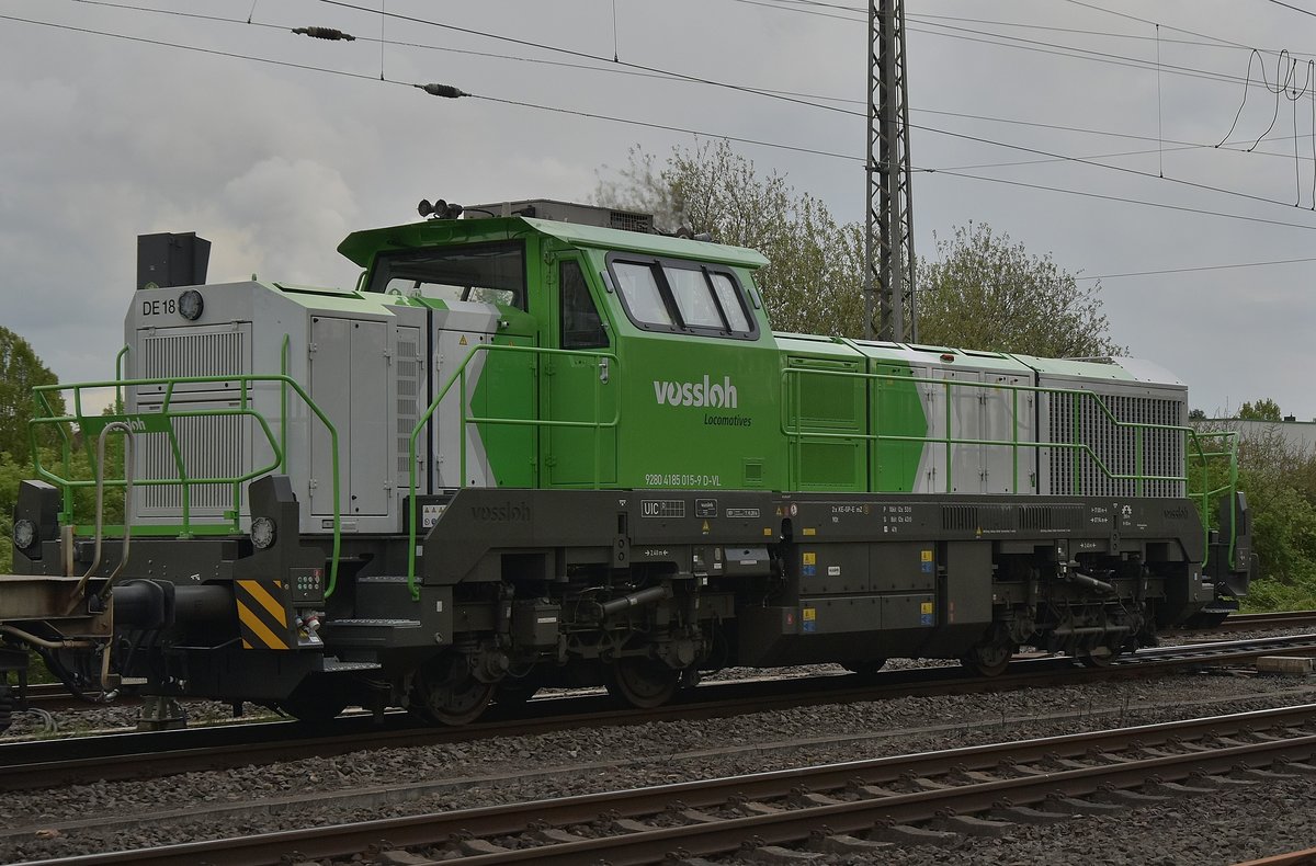 Vossloh DE18 in Grevenbroich. 25.4.2017