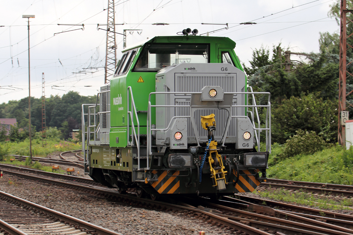 Vossloh G6 (650 107-2) durchfährt Recklinghausen-Ost 29.6.2016