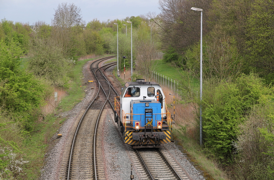 VPS-Lok vom Typ Gmeinder D100Bb (Fahrzeugnummer unbekannt. // Salzgitter // 13. April 2017