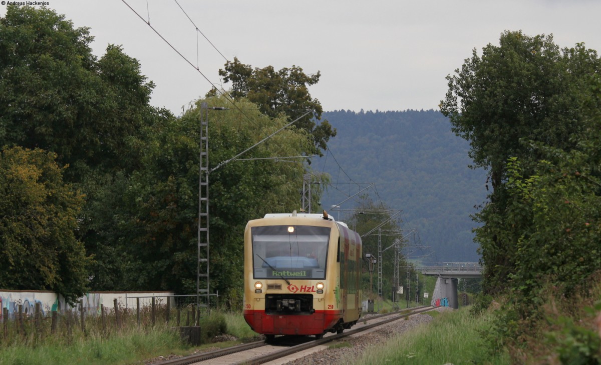 VT 250 als HzL88122 (Tuttlingen-Rottweil) bei Balgheim 1.9.14