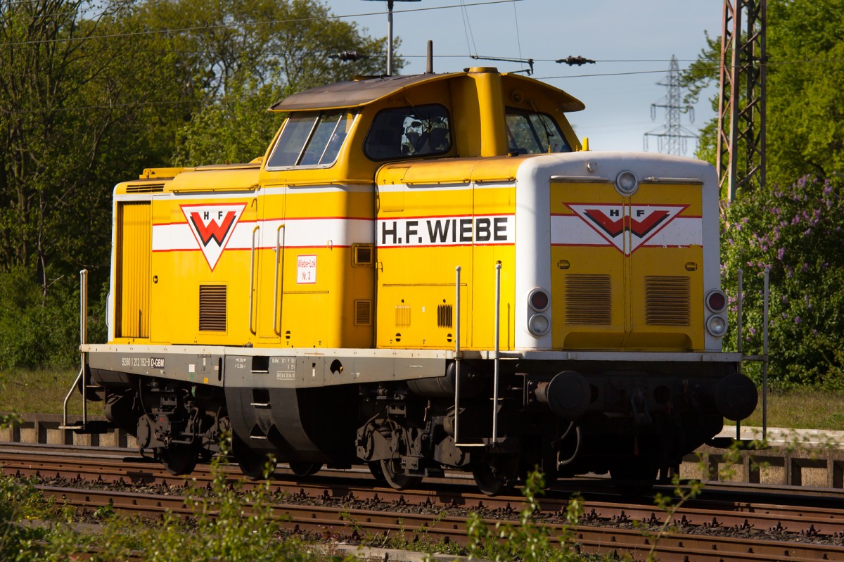 Warten auf Einsatz für H.F. Wiebe Lok Nr. 3 am 10.5.15 im Bahnhof Bremerhaven-Wulsdorf.