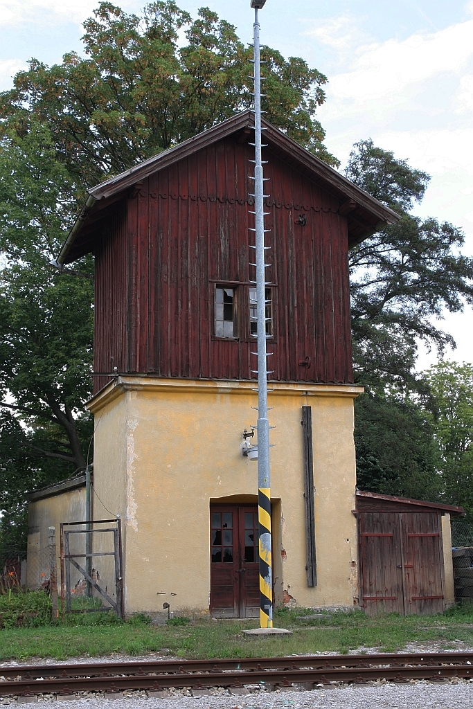 Wasserturm im Bahnhof Slavonice am 21.Juli 2018.