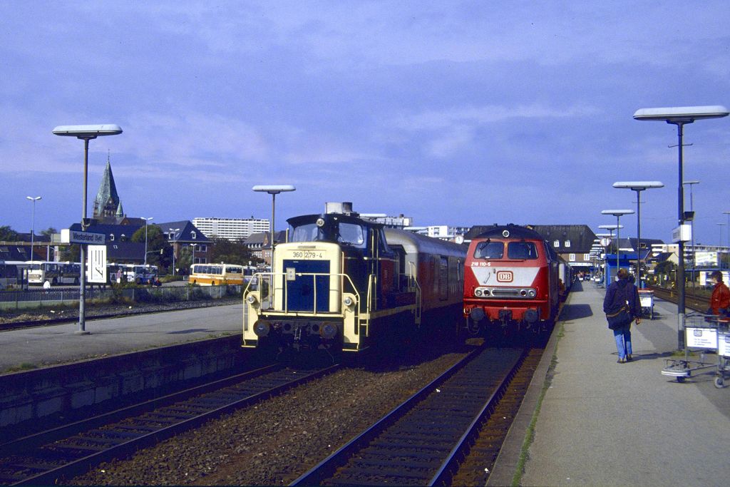 Westerland, 19.09.1990, 360 279 und 218 110