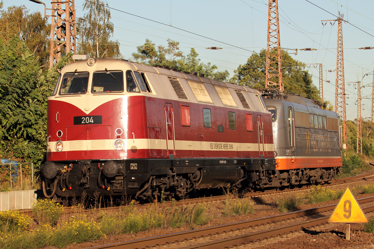 WFL 204 (228 501-3) mit Hector 162.003 (151 027-0) am Haken in Recklinghausen-Ost 27.9.2018