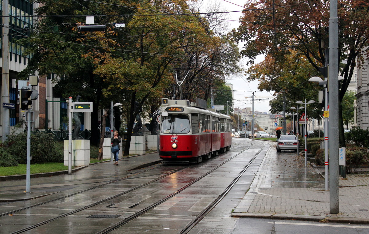 Wien Wiener Linien SL 1 (E2 4010) III, Landstraße, Radetzkystraße / Hintere Zollamtsstraße am 20. Oktober 2016.