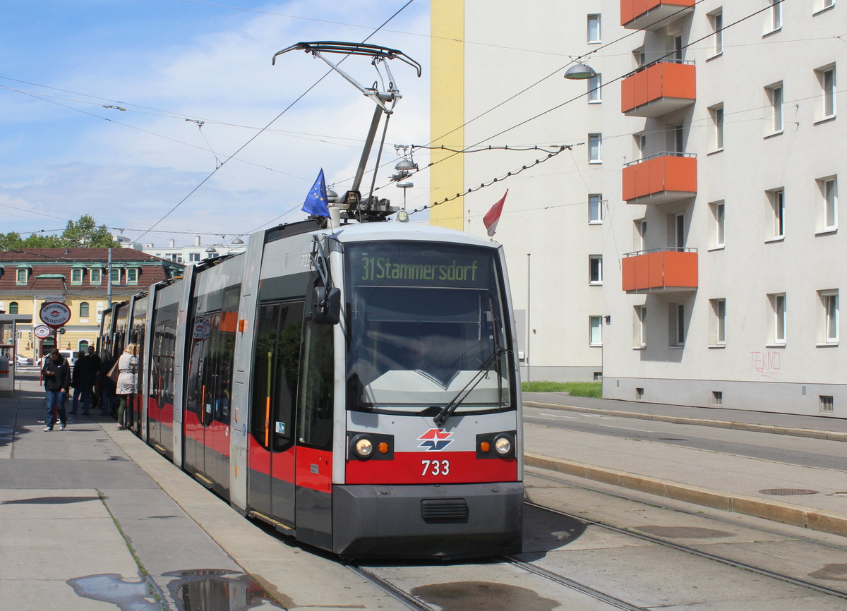 Wien Wiener Linien SL 31 (B1 733) XXI, Floridsdorf, Matthäus-Jiszda-Straße am 13. Mai 2017.