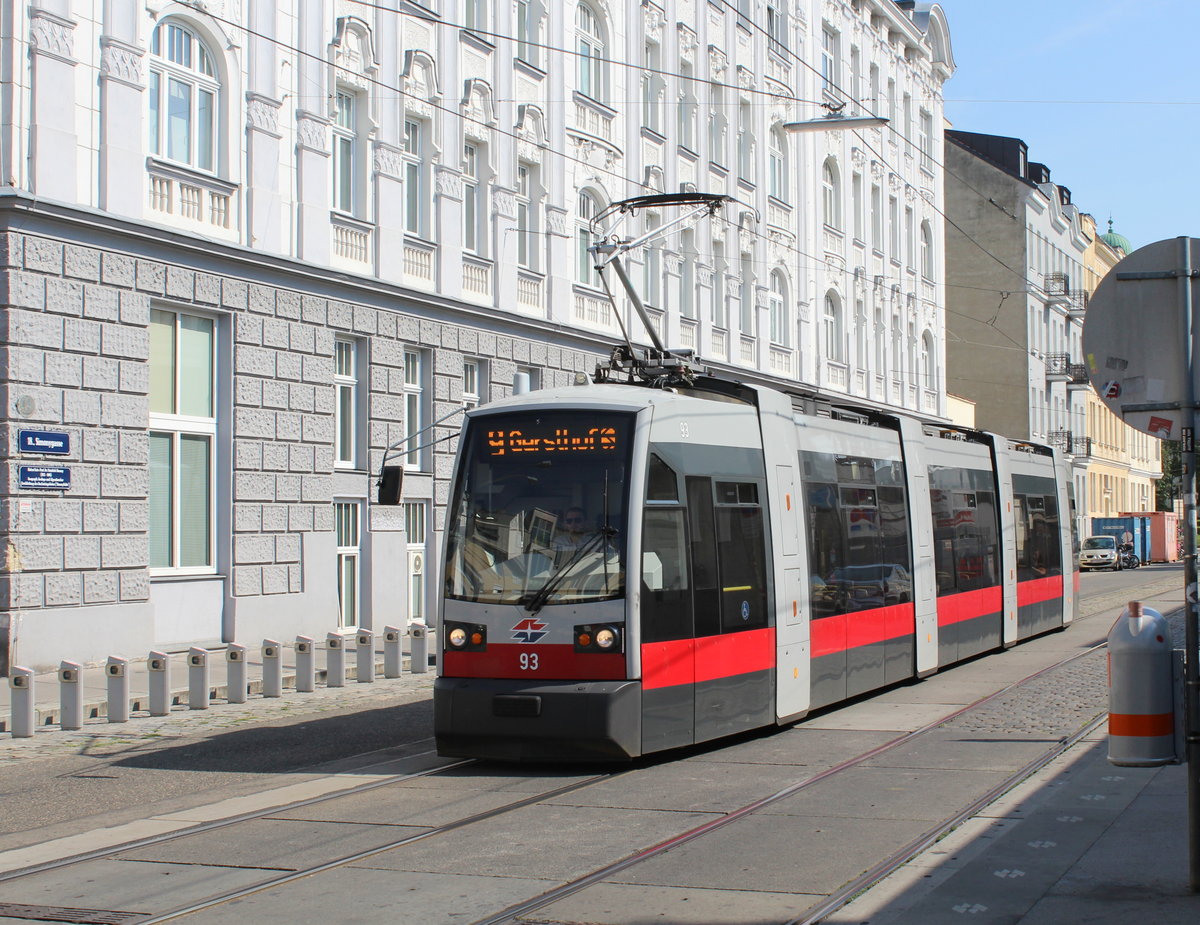 Wien Wiener Linien SL 9 (A1 93) XVIII, Währing, Simonygasse / Gentzgasse am 29. Juli 2018.